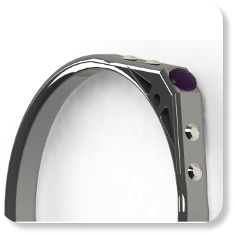 3D ring with stone
